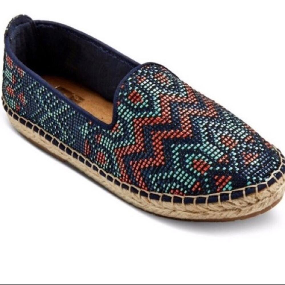 DV Dolce Vita Ottie Navy Woven Espadrilles
